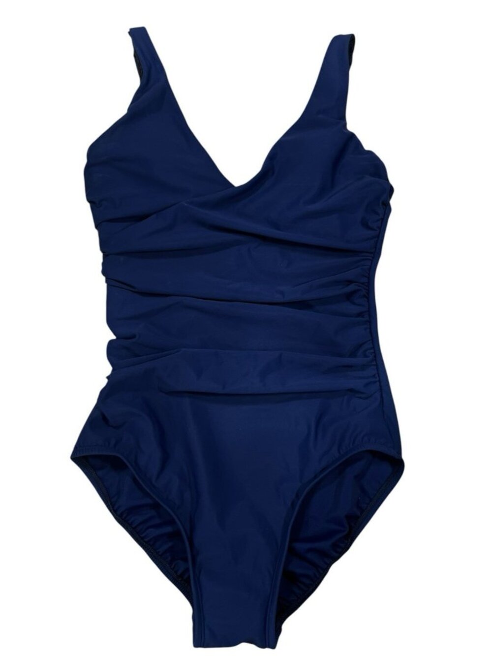 Miraclesuit x Talbots Swimsuit Blue Floral One Piece Firm Control Size 8